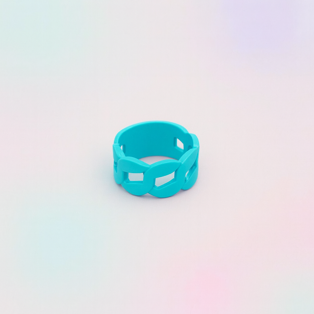 Turquoise ring on a gradient background