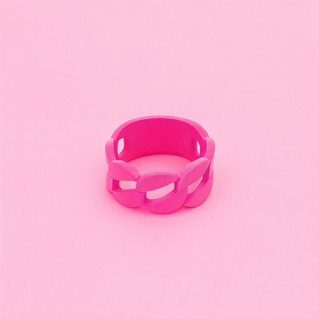 Pink ring on a pink background